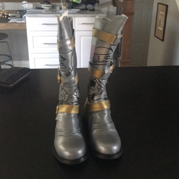 Ed Hardy motorcycle boots, Dagger Boot Golre - Picture 3 of 4